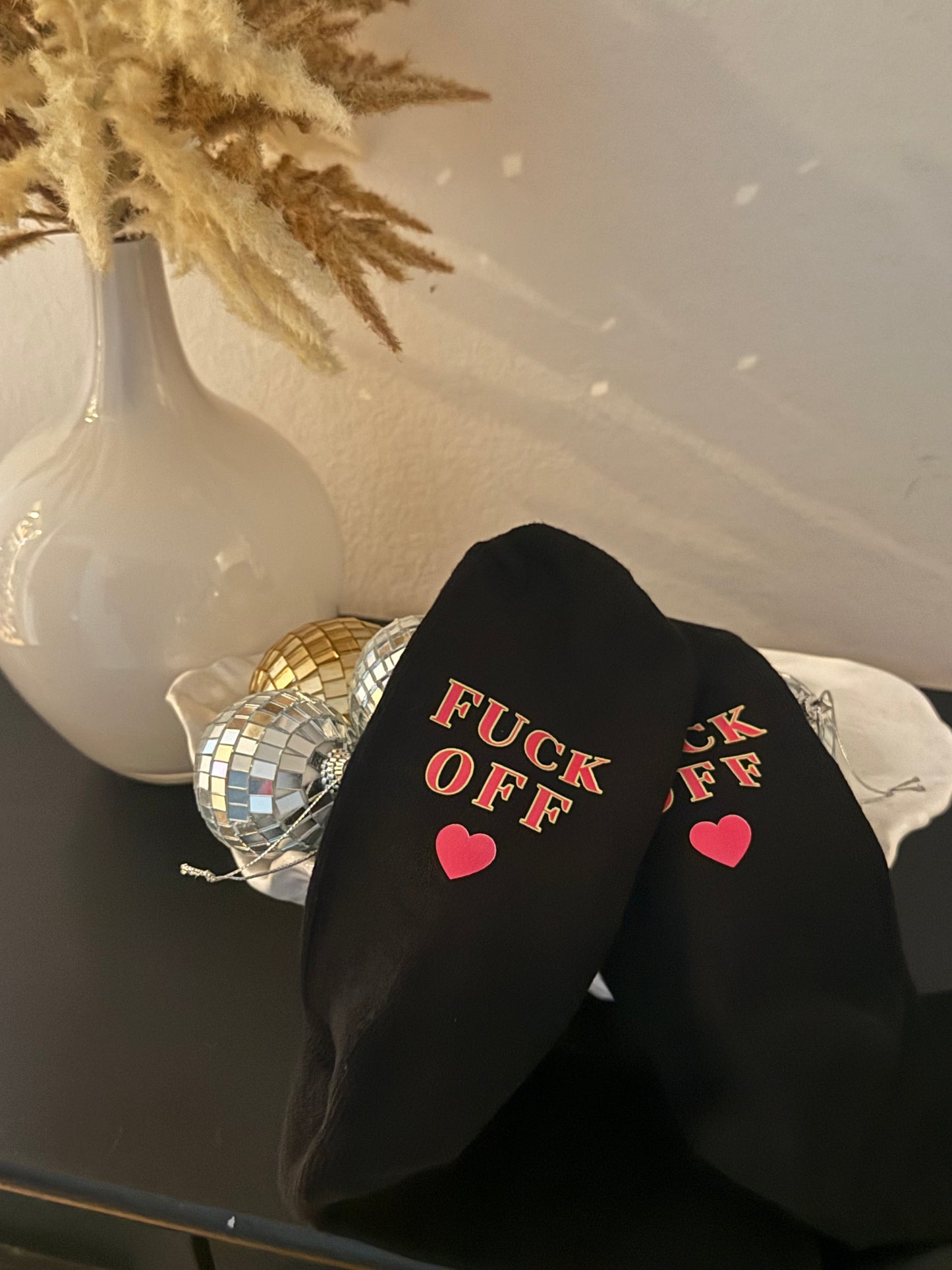 Statement Socken „F🌟🌟k off 🩷“