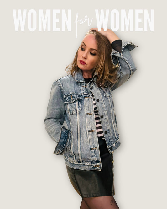 Premium Jeansjacke mit Pailletten-Veredlung in Gr. M