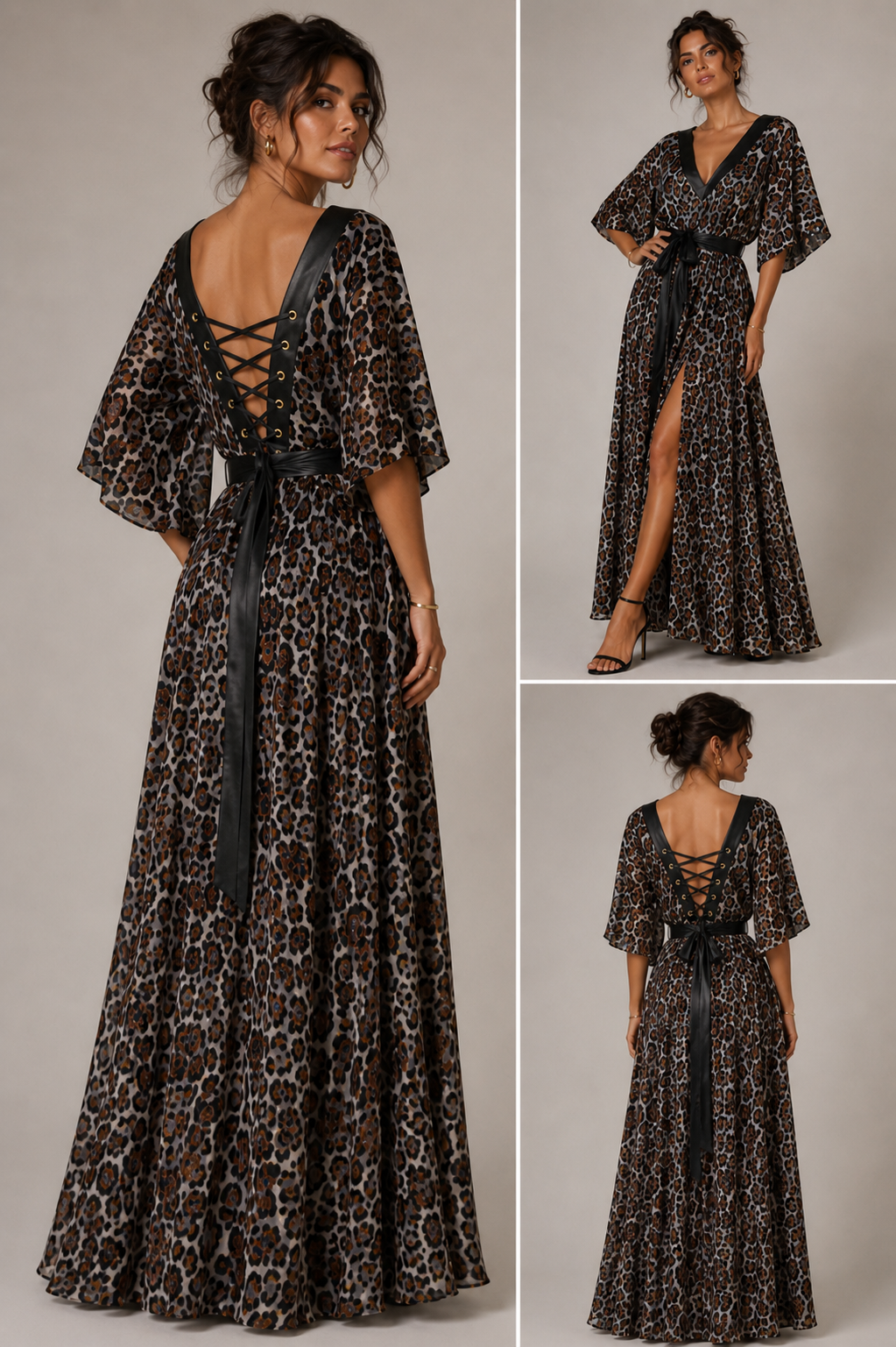 Maxikleid mit Schnürung
