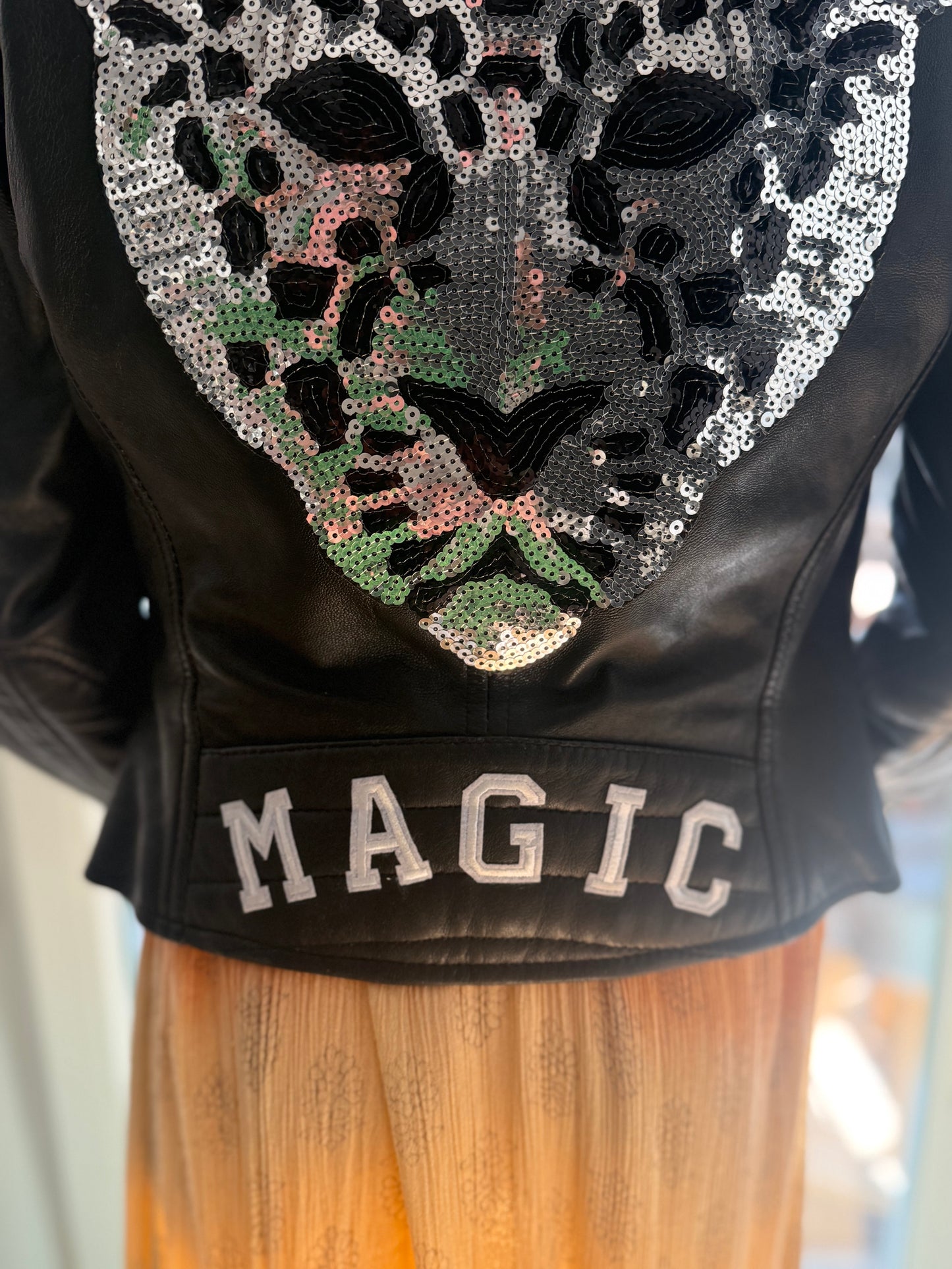 Vintage Biker-Jacke „I Want Magic“