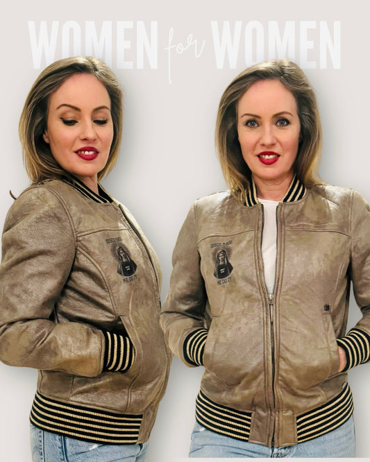 Funky Premium Bomberjacke mit Pailletten in Gr. M