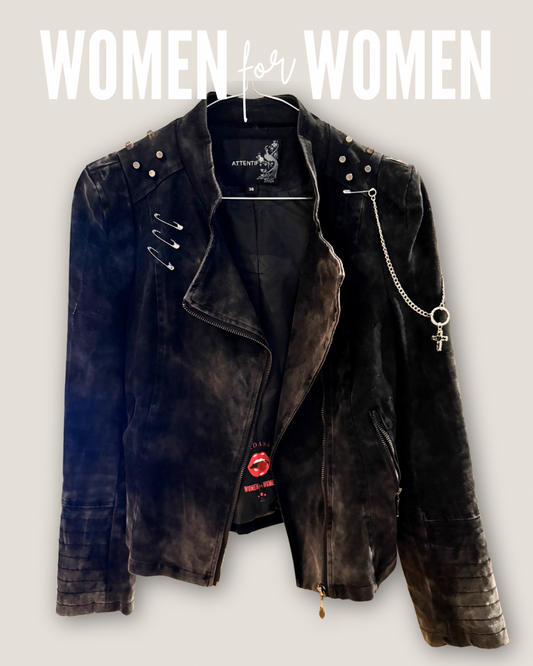 Vintage Acid Washed Biker-Jacke – Unikat im Punk Style 🇬🇧🧷