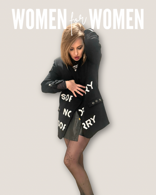 Oversized Blazer „Sorry Not Sorry“ – XL
