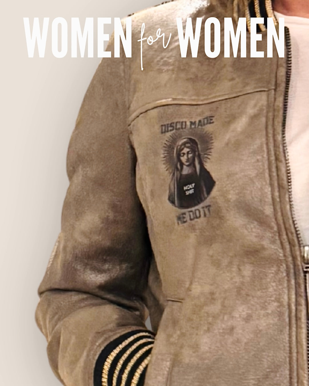 Funky Premium Bomberjacke mit Pailletten in Gr. M