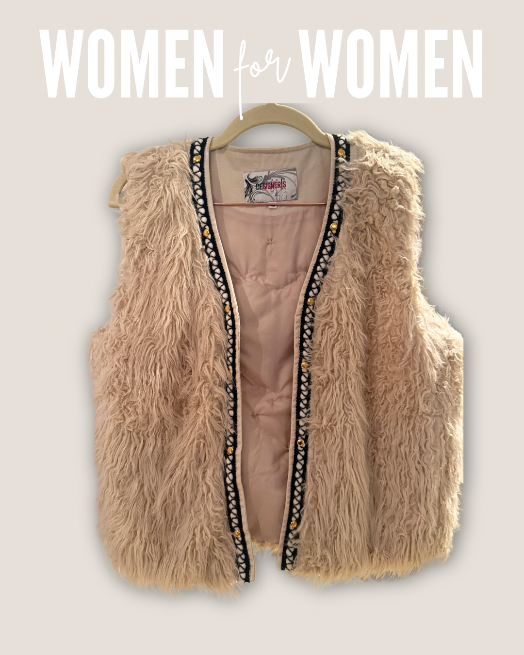 Vintage Kunstweste in Beige – Boho Magic 🌜🧿🌟