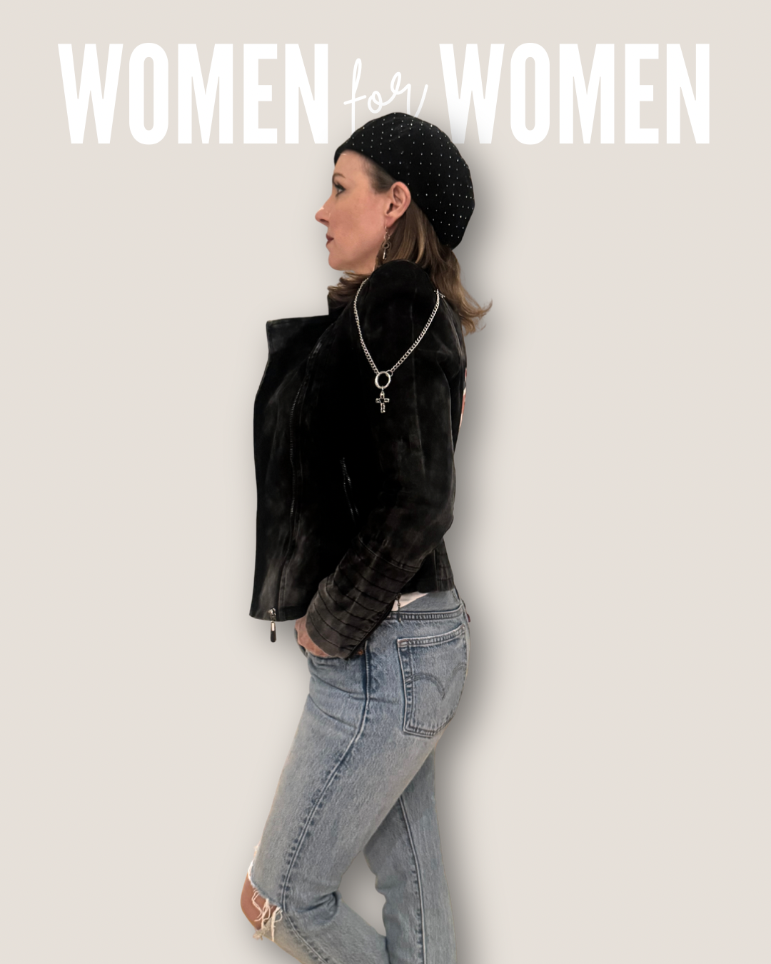 Vintage Acid Washed Biker-Jacke – Unikat im Punk Style 🇬🇧🧷