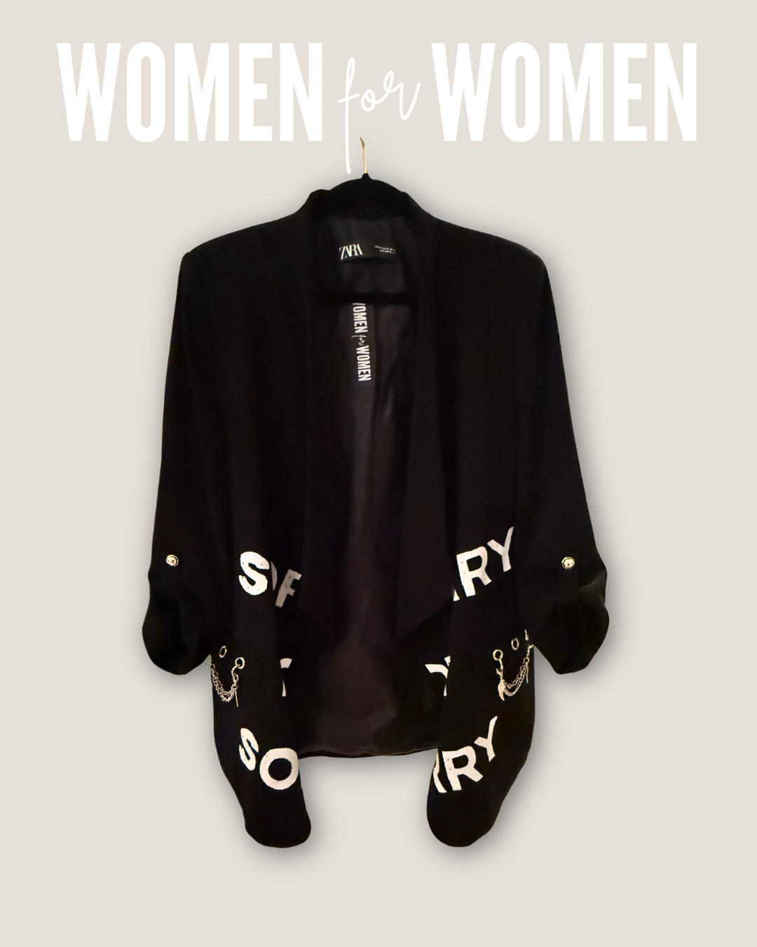 Oversized Blazer „Sorry Not Sorry“ – XL