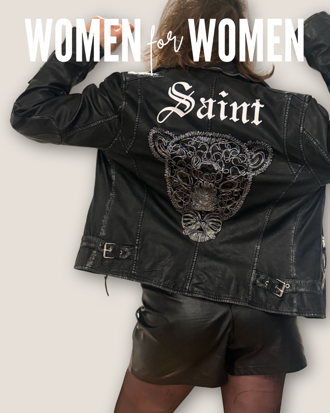 Vintage Premium Biker Jacket „Saint“ – Unikat aus Echtleder in Gr. L