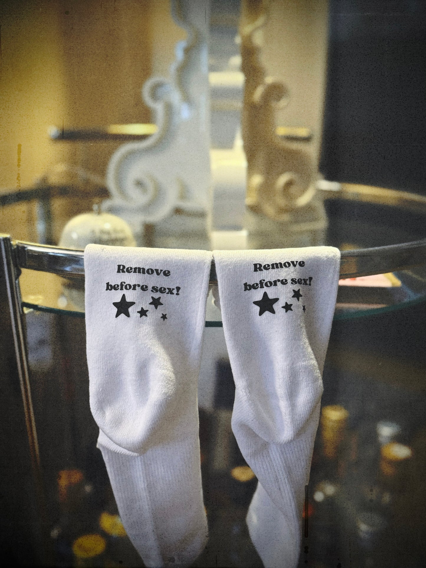 Statement Socken „Remove before sex!“