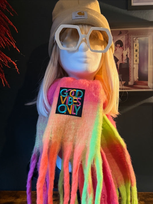 Good Vibes Only – Neon Schal 🌈