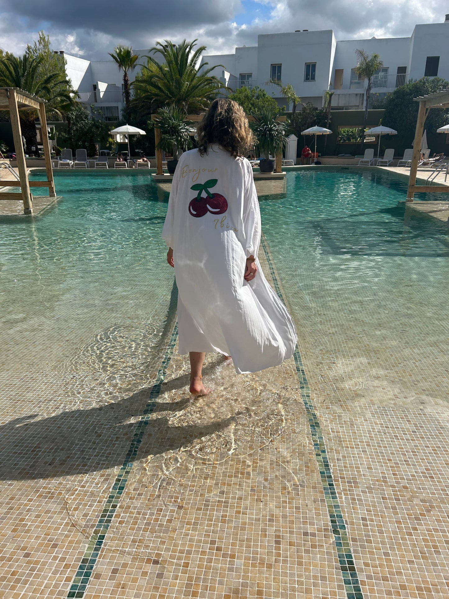 SUMMER SALE: Ibiza Kimono mit Kirschen