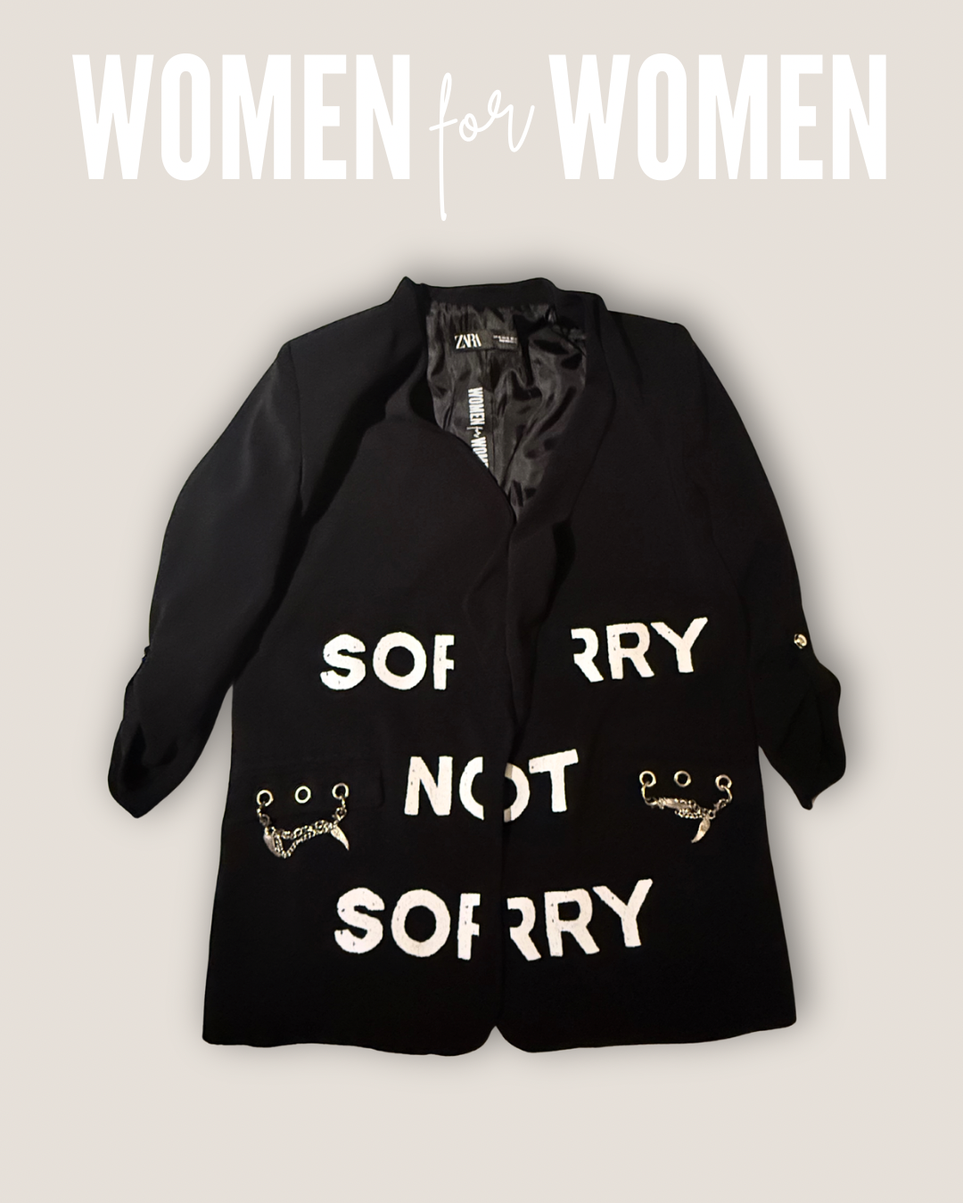 Oversized Blazer „Sorry Not Sorry“ – XL