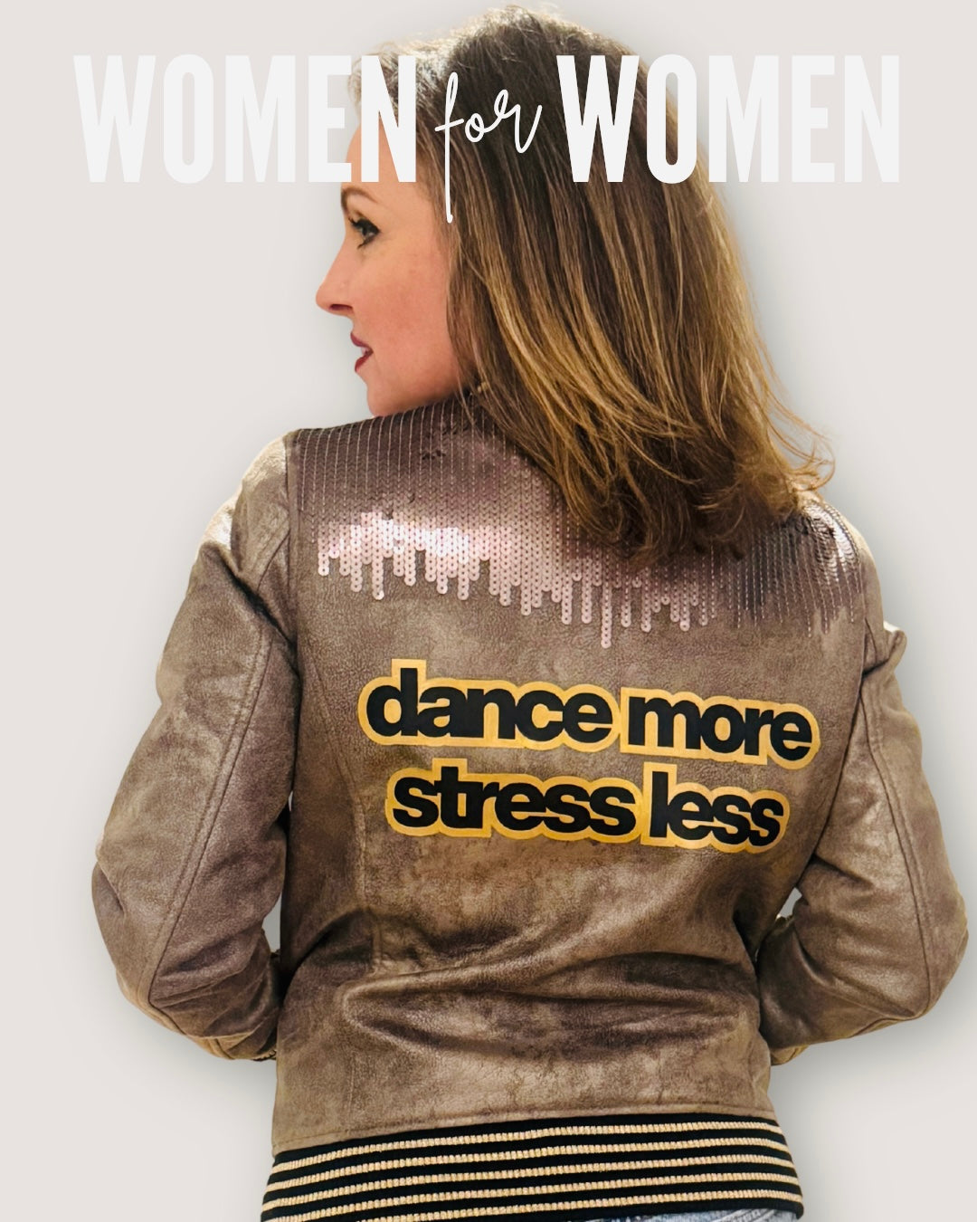 Funky Premium Bomberjacke mit Pailletten in Gr. M