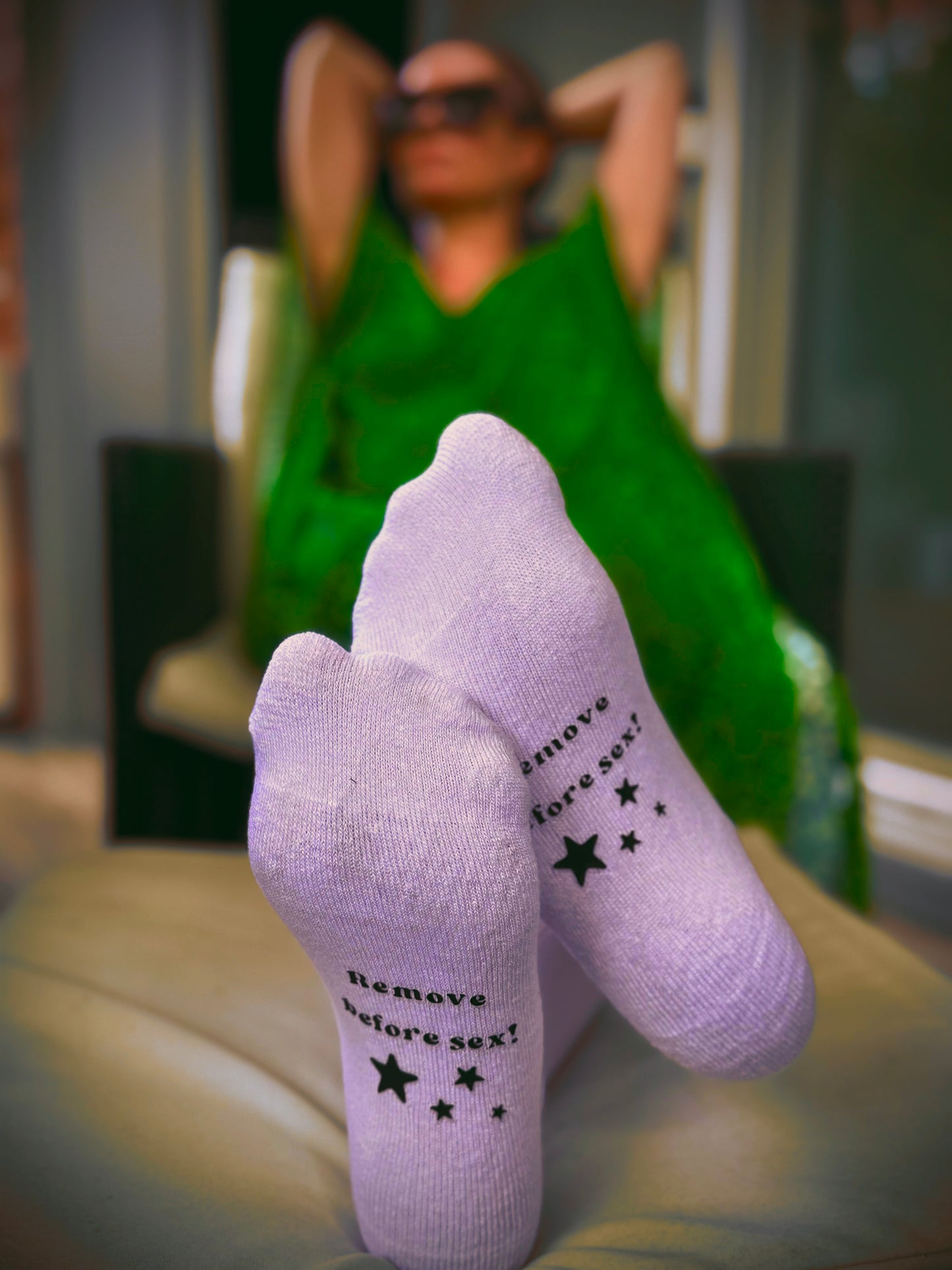 Statement Socken „Remove before sex!“