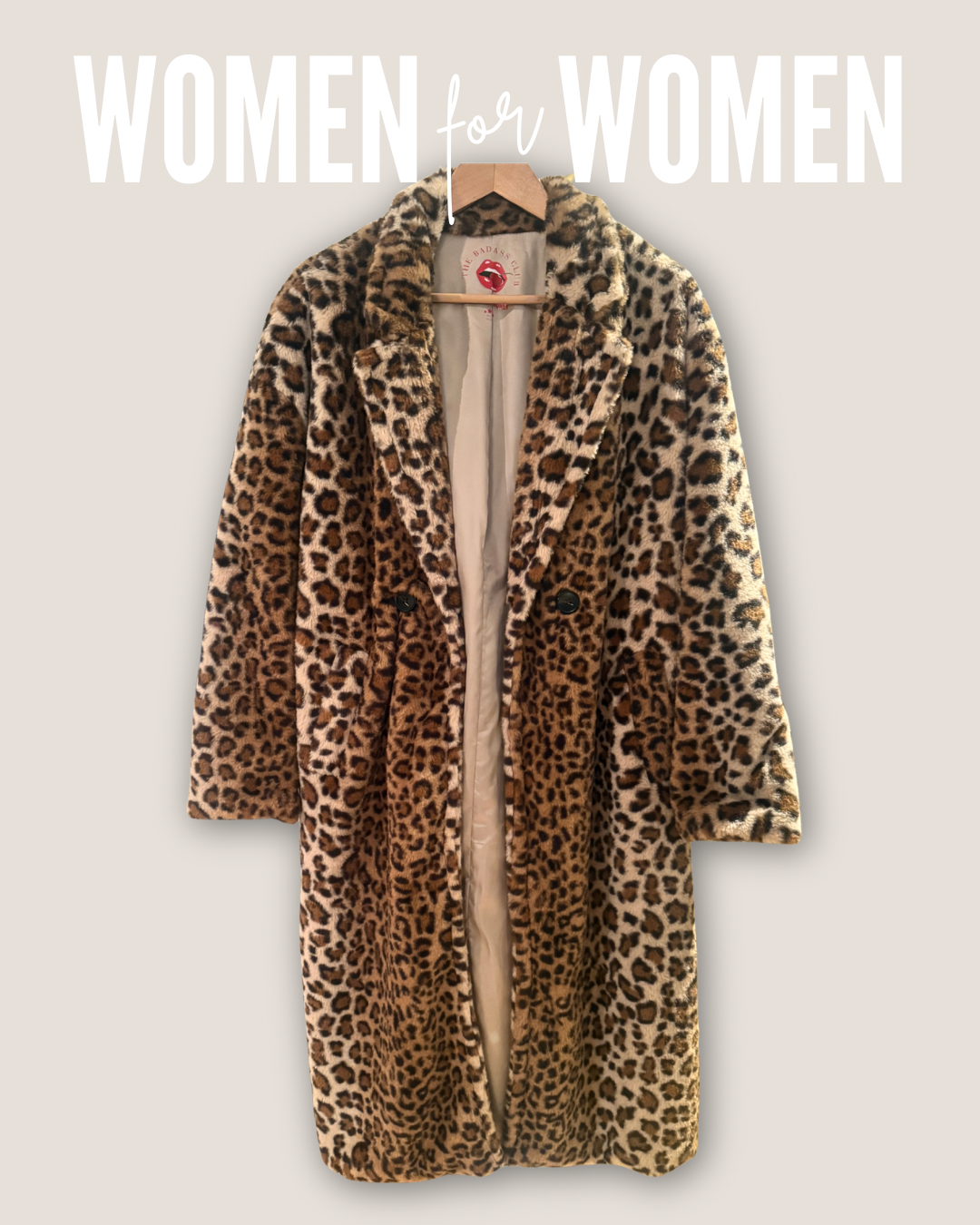 Vintage Fake-Fur Mantel – Leo 🐆 Streetart Edition ⚡️(Einzelstück)