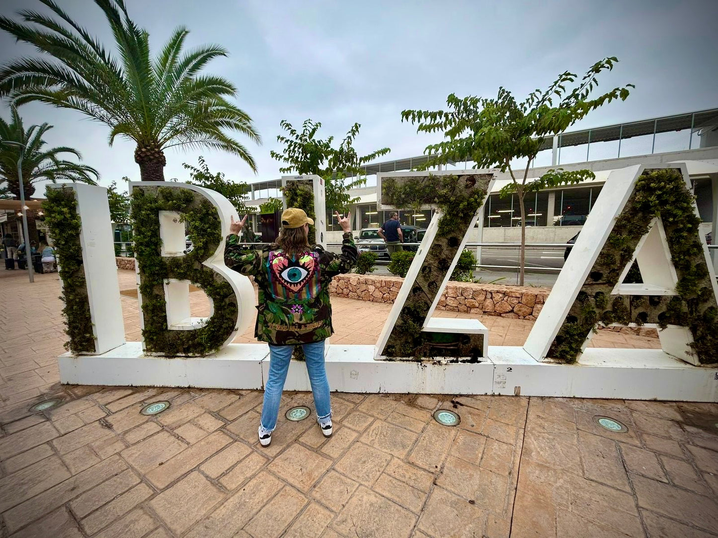 Vintage upcycled Parka-Windbreaker mit Smokband