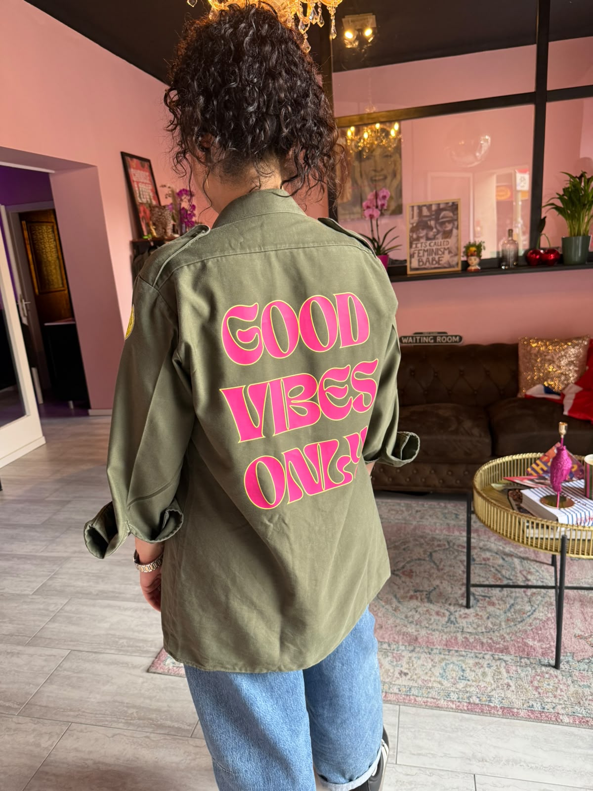 Statement Fieldshirt "Good Vibes Only“